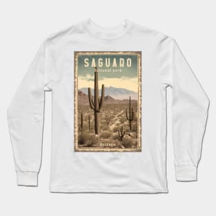 Saguaro vintage national park Long Sleeve T-Shirt